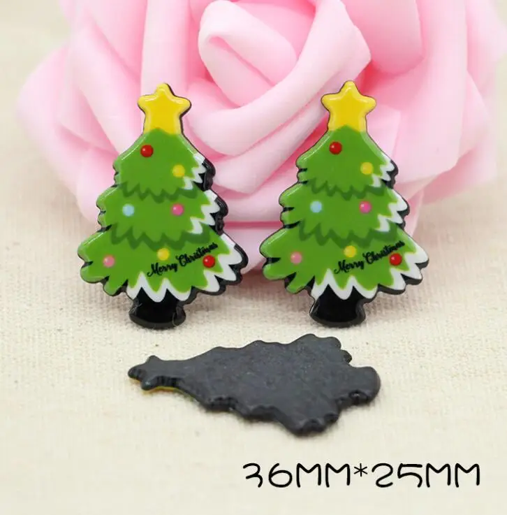 10pcs/lot kawaii planar resin cabochons Christmas tree snowman santa flatback crafts accessories | Дом и сад