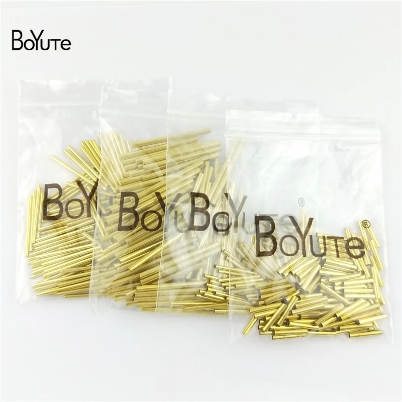 BoYuTe 200Pcs 4 Colors 20*2MM Brass Jewelry Materials Thin Metal Tube DIY Accessory Parts | Украшения и аксессуары
