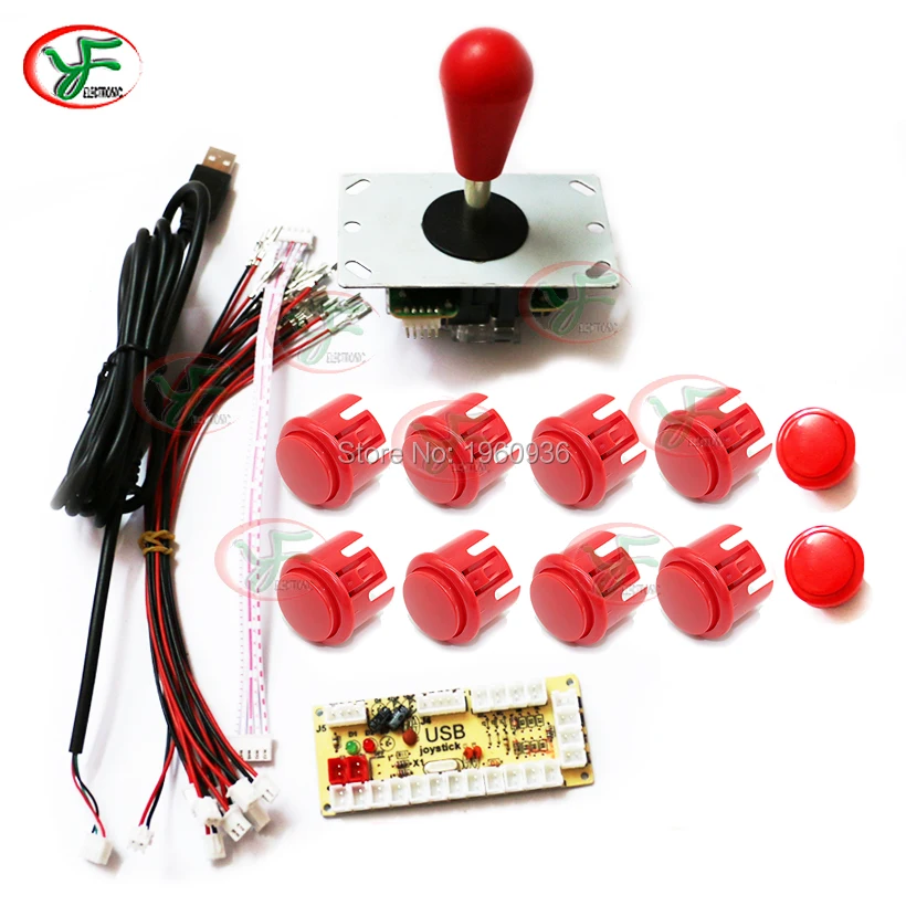 Джойстик SANWA с овальным шариком и кнопками 24 мм 30 USB кодировщик MAME/PC/ Raspberry pi