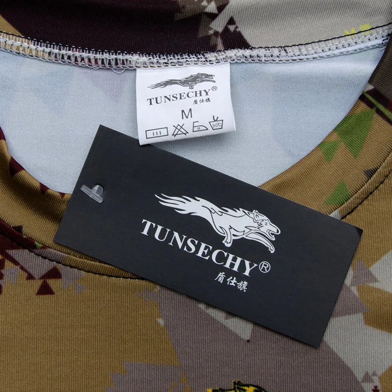 Новая зеленая футболка бренд TUNSECHY Man 3 d с принтом для занятий спортом на открытом