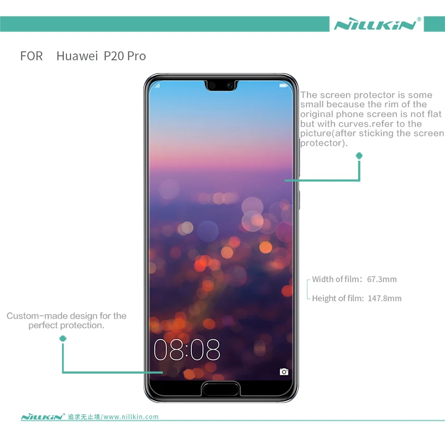 2 шт./лот для huawei p20 pro NILLKIN суперпрозрачная защитная пленка против отпечатков