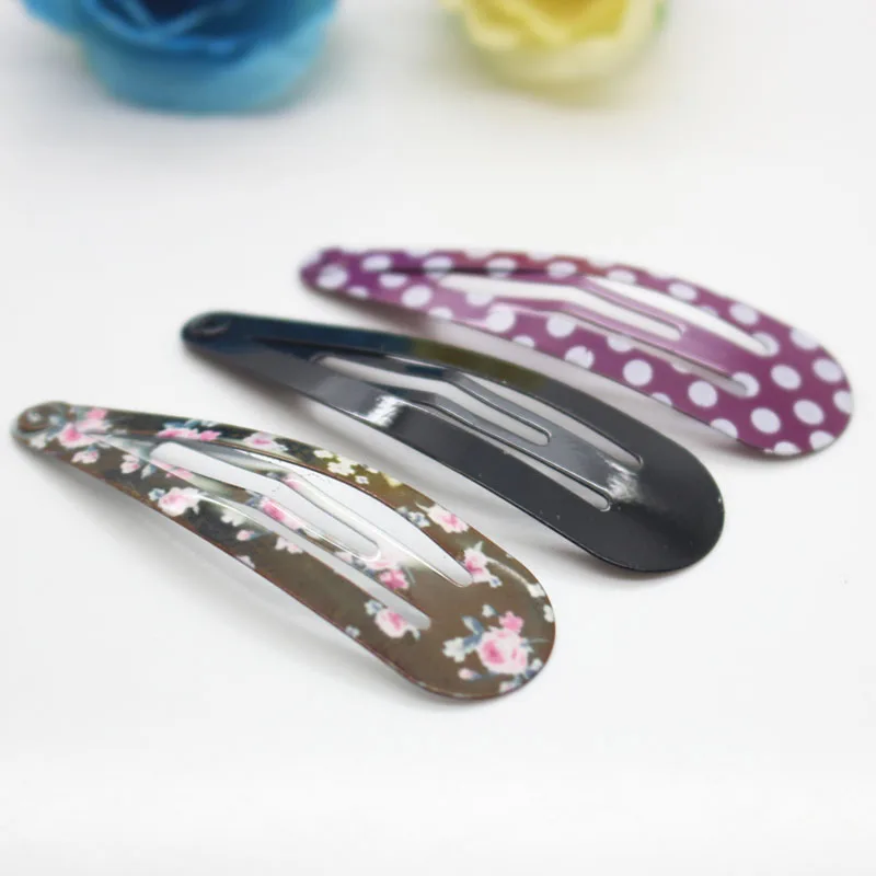 12 шт./компл. металлические шпильки в горошек/с цветочным принтом волос заколки