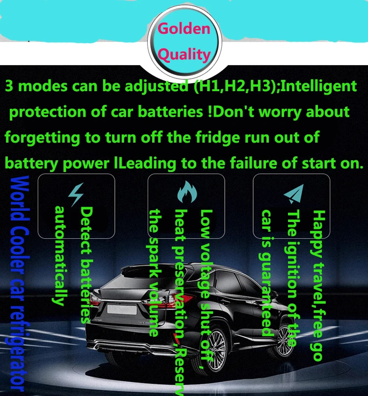 40L AC/DC12v/24v camping auto Vehicle outdoor movable small Refrigerator Fridge Cooler Compressor LED Freezer RV boat fridge