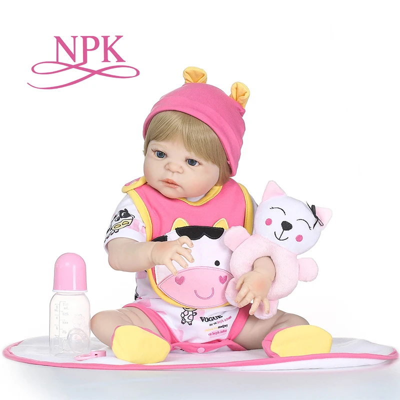 Кукла реборн NPK из мягкого силикона игрушка для девочек Реалистичная кукла
