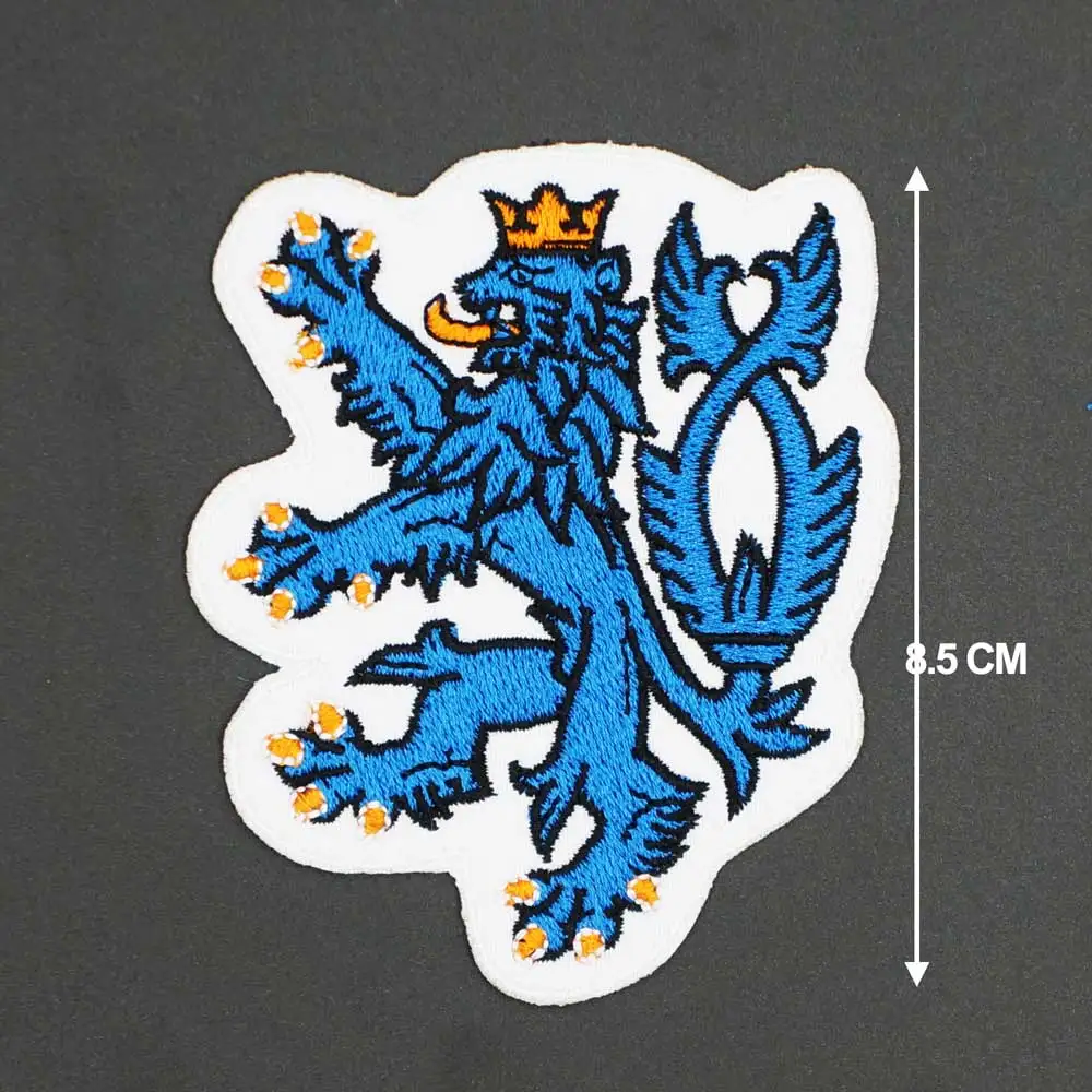 Вышитые панковские байкерские нашивки с черепом льва одежда наклейки аксессуары