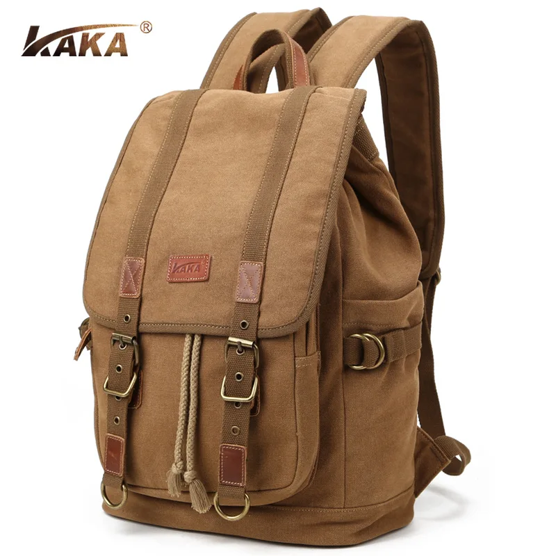 Новый Винтаж холст рюкзак путешествия для Для мужчин модные Повседневное