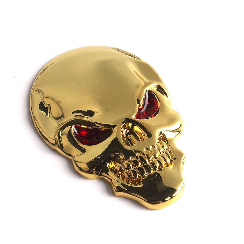 High Quality Skull Bone Car Motorcycle Auto Chrome Silver 3D Metal Emblem Badge Decal Sticker | Автомобили и мотоциклы