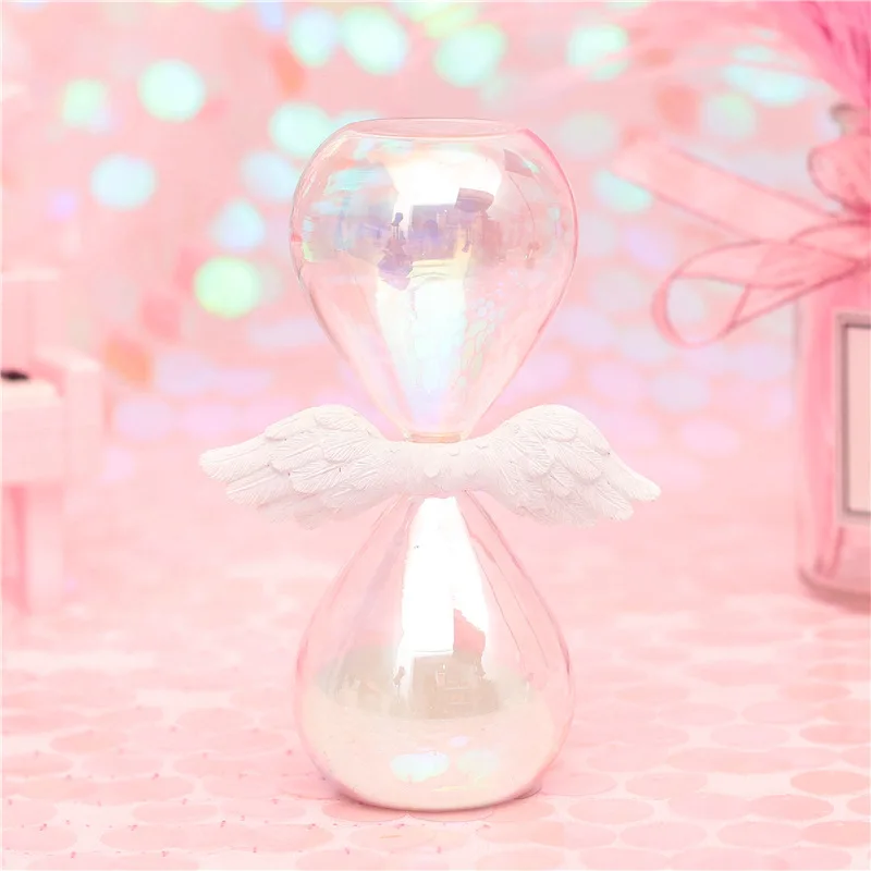 Креативные цветные песочные часы с узором домашний декор фигурка крыла подарок