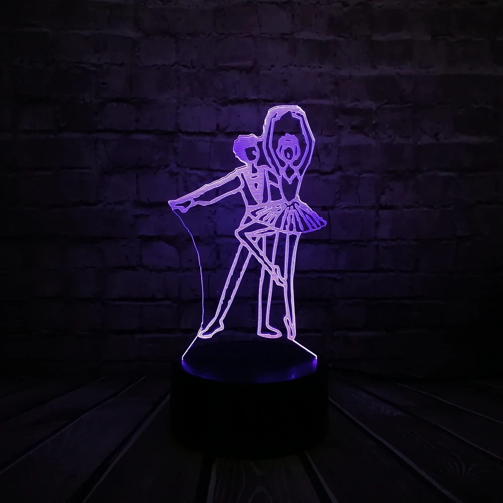 Бальные танцы креативная 3D лампа для визуализации ночник USB светодиодное