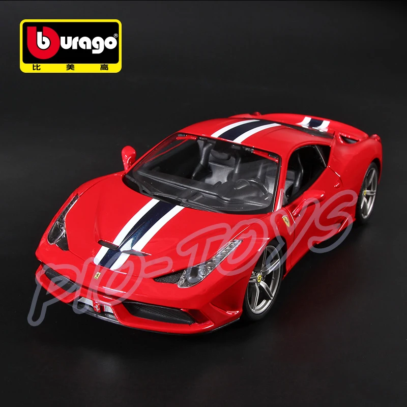 Рождественский подарок 458 специальная металлическая модель автомобиля 1/18