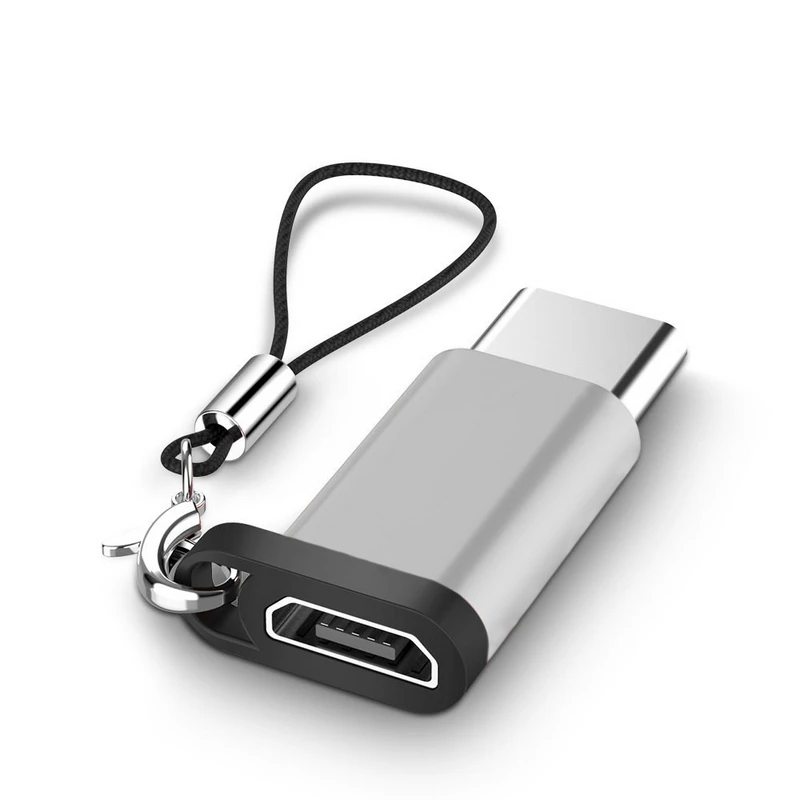 Silver-P LZN Micro Usb Мужской к тип-c Microusb T c конвертер адаптер для huawei Macbook Oneplus Xiaomi Otg зарядный кабель для передачи данных - Цвет: Silver-P