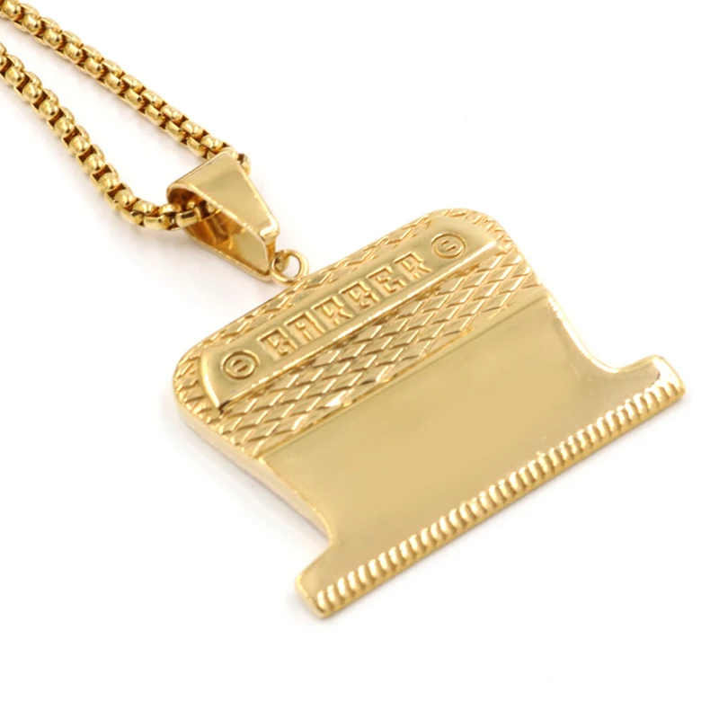 Новые ювелирные изделия Золотая Парикмахерская подвеска и ожерелье из