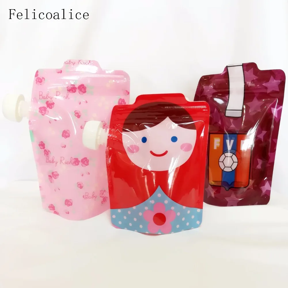 1 шт. экологически чистые многоразовые детские сумки на двойной молнии|Бутылки