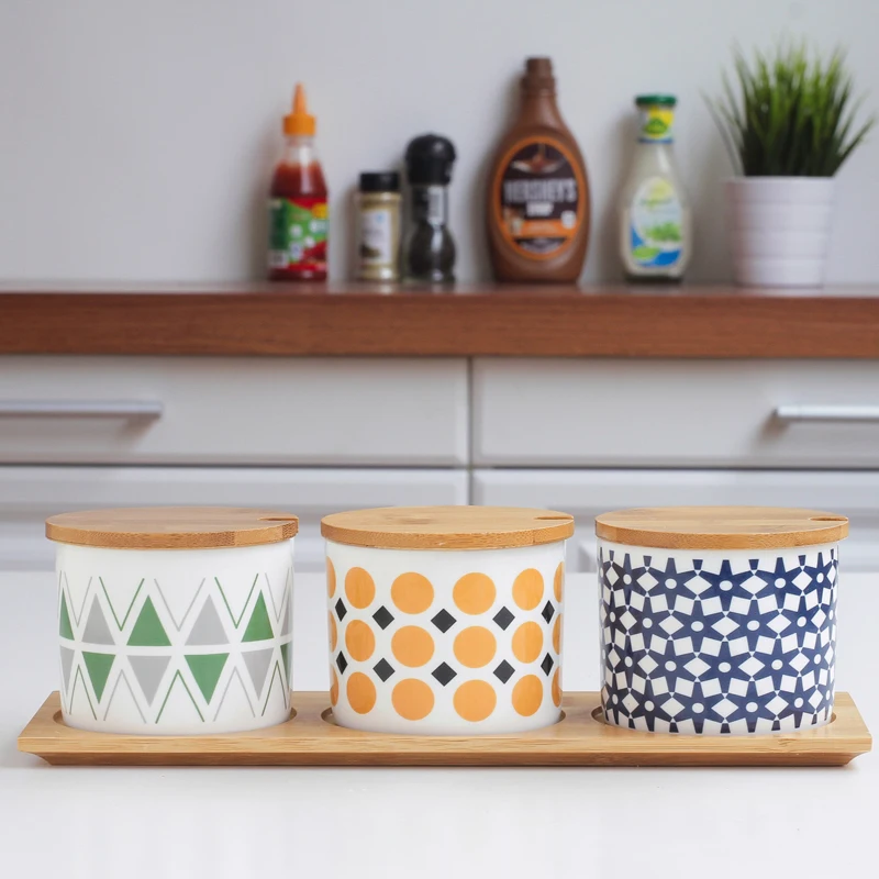 Кухонные принадлежности керамическая баночка для приправ 3 шт./компл. коробка