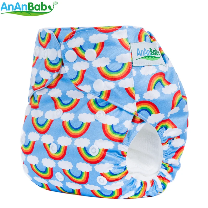 Новинка 10 шт. детские подгузники с рисунком AnAnBaby цветные тканевые без вставок|cloth