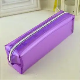 Узкие яркого цвета прозрачные пеналы для школьниц Kawaii lapis escolar astuccio scuola pencilcase - Цвет: pen pouch