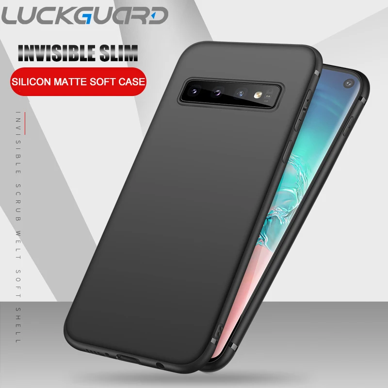 LuckGuard для samsung Galaxy S10 Lite Plus прозрачный ультратонкий черный мягкий силиконовый