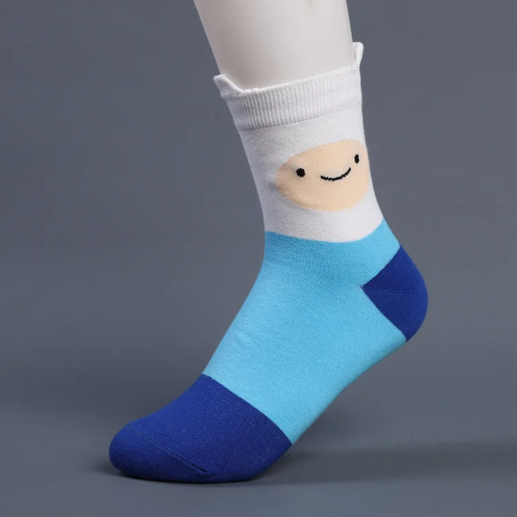 Аниме Adventure Time with Finn and Jake носки с рисунками Снежного короля из мультфильма Лампи