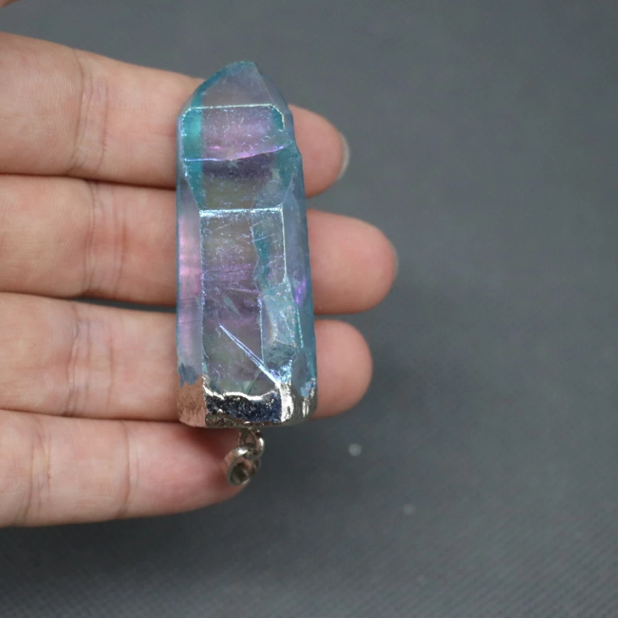 Новый кварцевый кулон Ангел кластер аура титановая Друза Кварцевый Кристалл