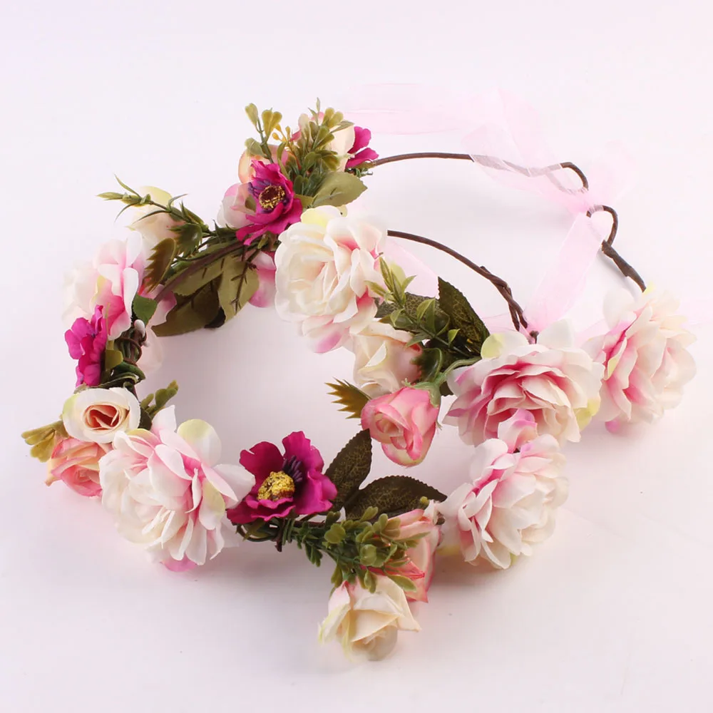 Повязка на голову с цветами для мамы и ребенка 1/2 шт.|floral hairband|crown hairbandfloral crown |