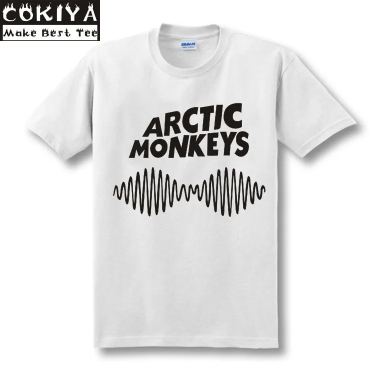 Футболка arctic monkeys 100% хлопок Мужская черная футболка с коротким рукавом на заказ