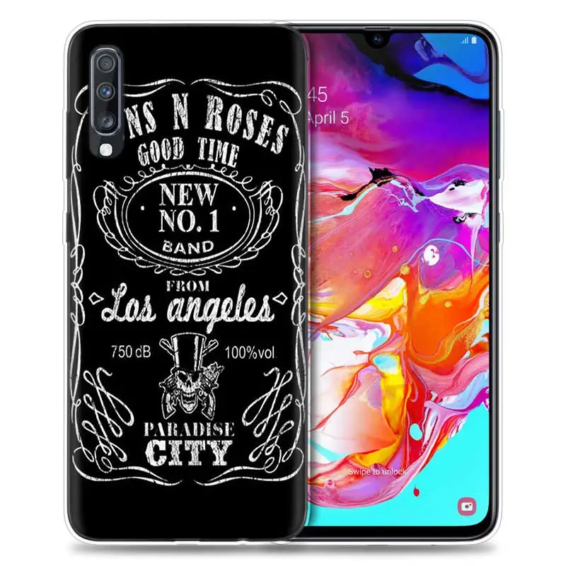 09 Пистолеты N Roses чехол для samsung Galaxy A50 A70 A80 A60 A40 A30 A20 A10 A50s A30s A20e A6 A8 плюс чехлы из ТПУ для телефона с отделениями для карт - Цвет: 09