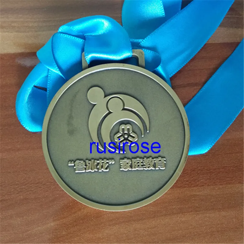 Зеленые бронзовые медали с покрытием индивидуальные для здоровья и бега темно