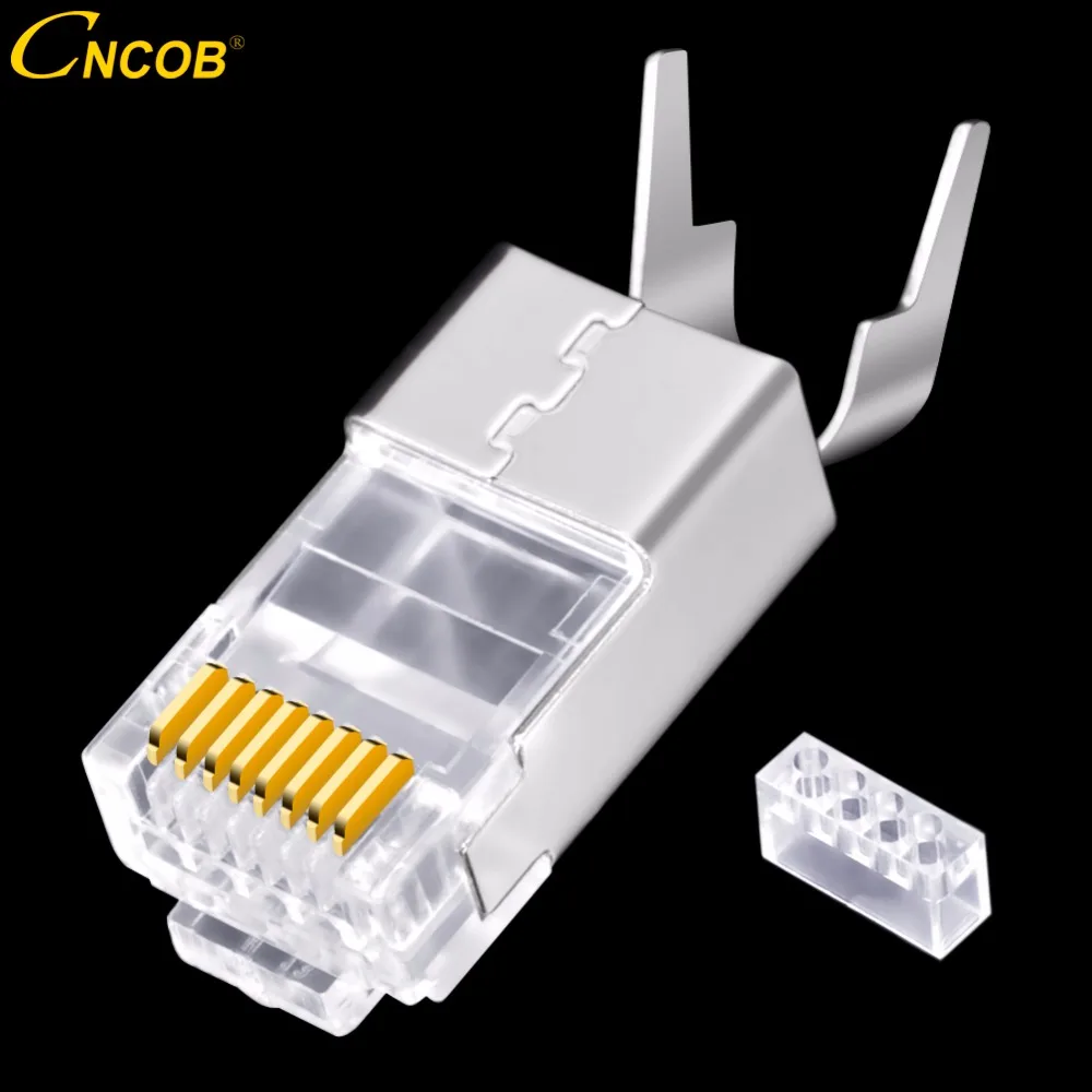 Соединитель CNCOB Cat8 Ethernet rj45 для компьютера 10 ГГц штекер широкополосного кабеля 8P8C