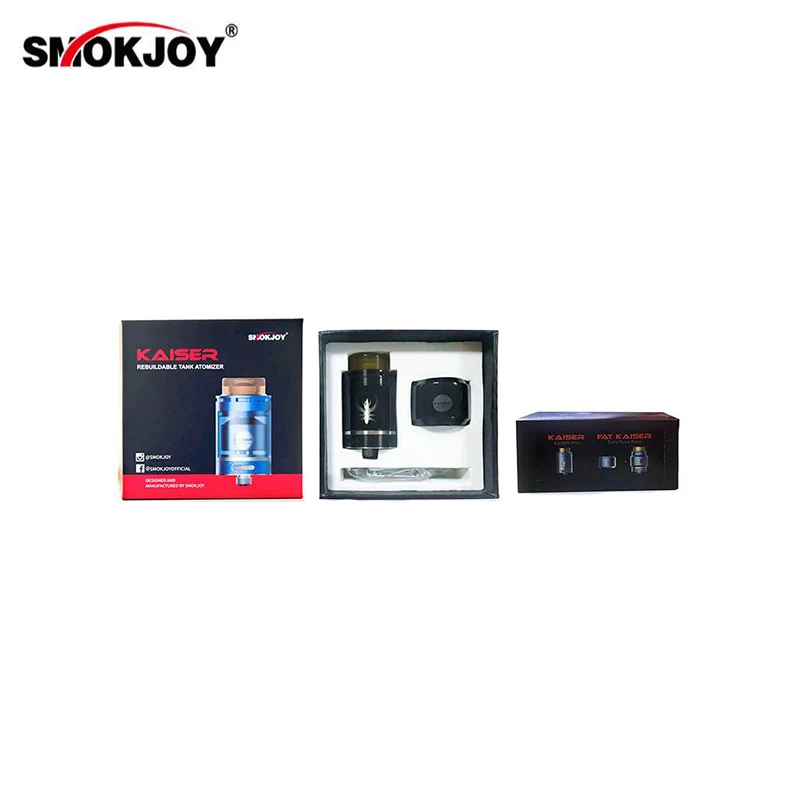 Оригинал Smokjoy Kaiser RTA Танк Экстра Pyrex стекло 3 мл ёмкость распылитель 810 потека 510