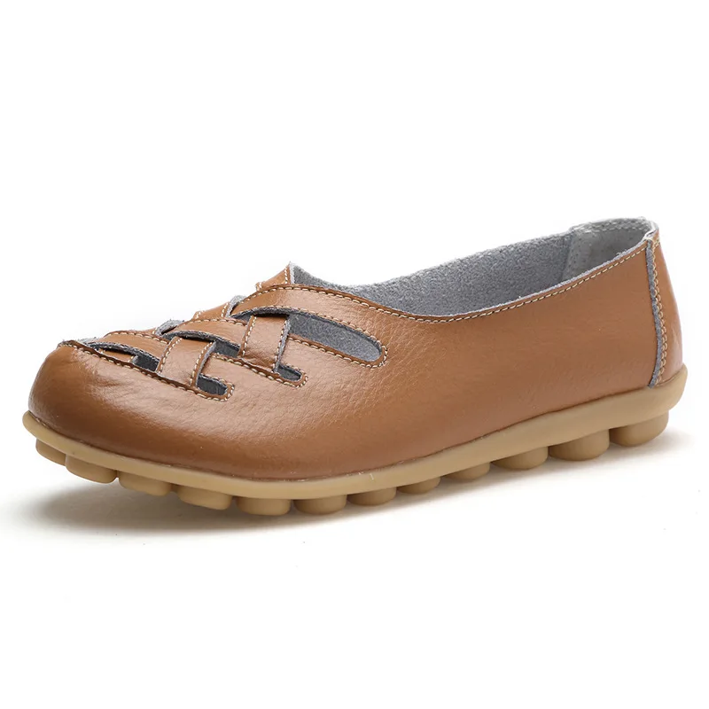 ИПЦ ; лоферы; женские оксфорды; Туфли без каблуков из натуральной кожи; женская обувь; лоферы; Мокасины, обувь для вождения Цвета слипоны Большие размеры 43 EE-188 - Цвет: lightbrown
