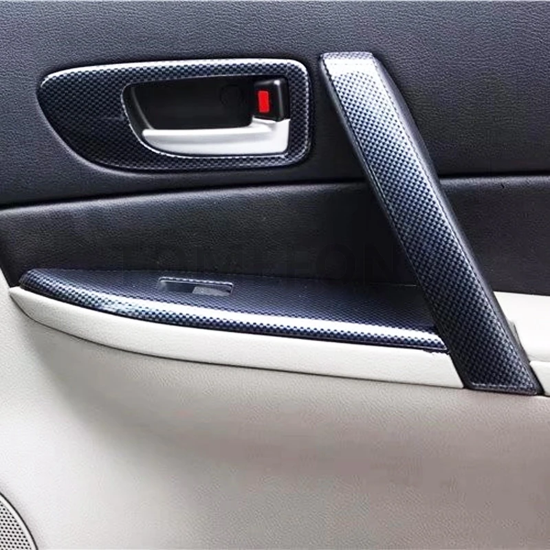 TOMEFON для Mazda 6 от 2006 до ABS углеродное волокно краска для межкомнатных дверей панель передняя AC вентиляционное отверстие Средний подлокотник коробка Задняя отделка стиль