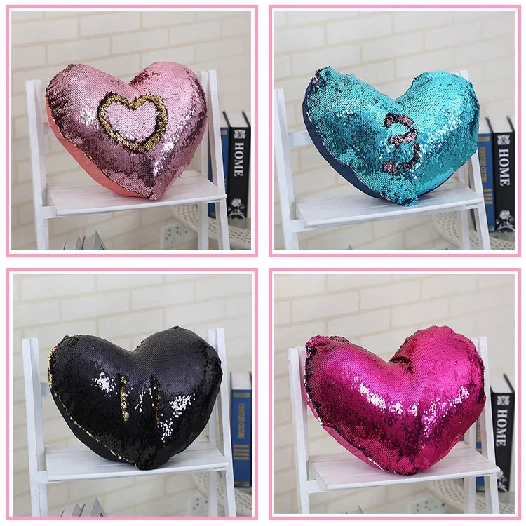 Заказная Подушка с блестками со вставкой сублимационная наволочка | Дом и сад