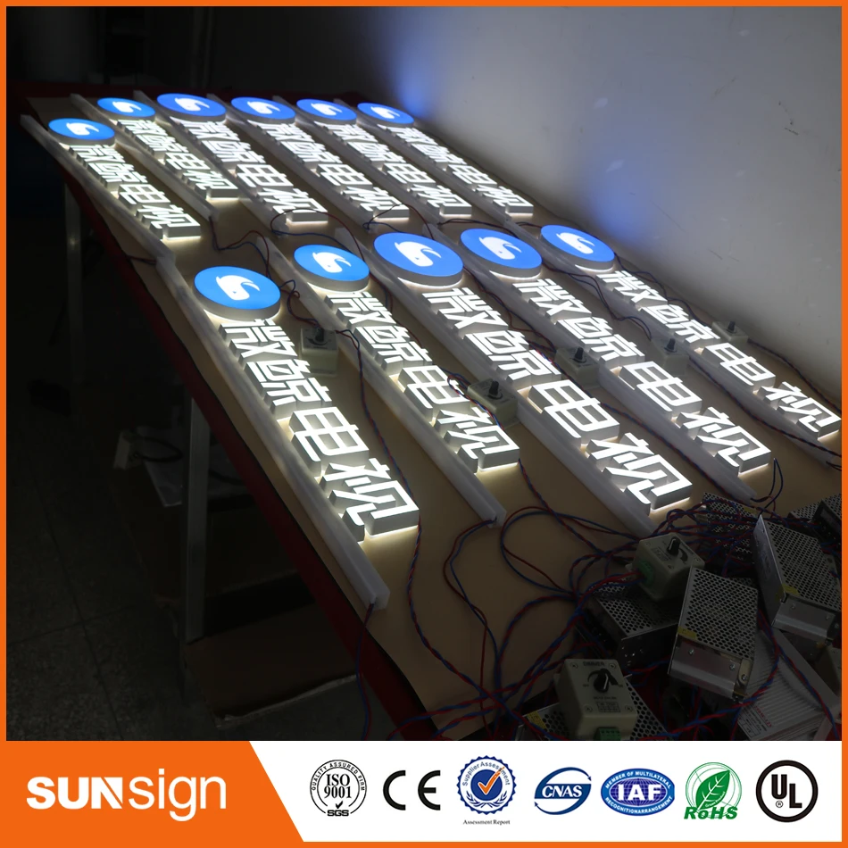 3D освещение акриловый мини светодиодный знак канала/гибочный станок для