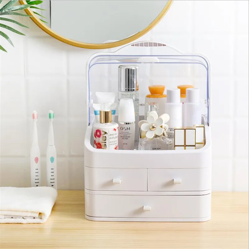 NEW Two-way Opening-Closing Cosmetics Organizer Drawer Acrylic Cutlery Jewelry Organizer Storage Box Makeup Organizer Acrylic