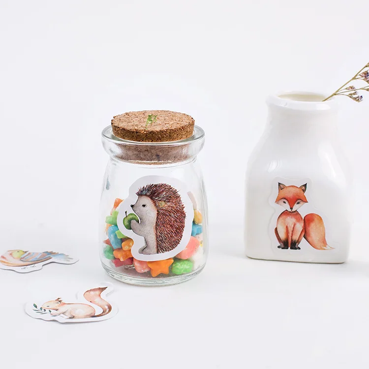 

45 Pcs/Pack Kawaii Forest Animal Squirrel Rabbit Paper Sticker Decoration DIY Handbook Sticker Diary Album Stick Label