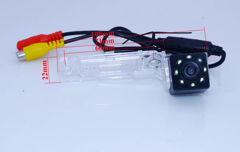 Авто backup camera принести 8 led + Складной lcd автомобиля упаковочные монитор для Volkswagen