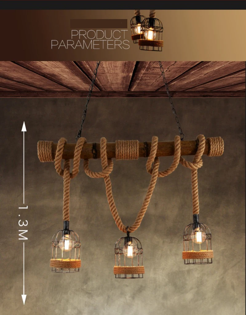 Винтаж Corde de Chanvre Pendentif Lumiere AC90-260V E27 Лофт креативный PersonnalIndustrielle пендентиф лампе для ресторана Caf
