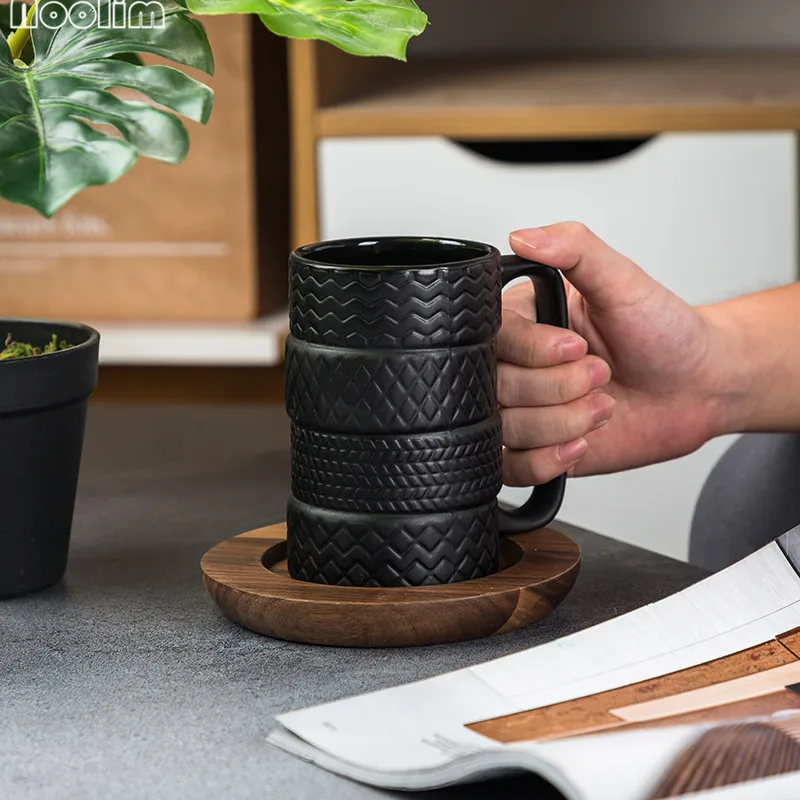 Креативные крутые кофейные кружки с шинами керамическая Бытовая чашка для