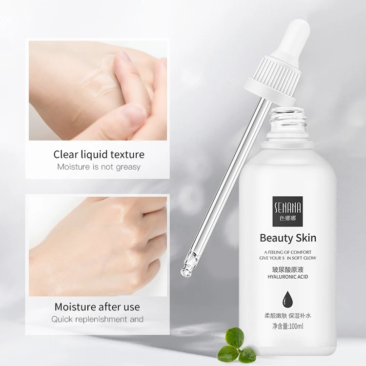 100 ml чистой жидкости Гиалуроновая кислота Сыворотка для лица Уход за кожей против морщин Сущность отбеливание увлажняющий для лица hyaluronik Асит сыворотка