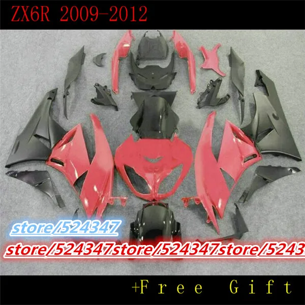 Fei-Custom мотоцикл три Бесплатная упаковка ZX - 6 r 2009-2012 для kawasaki ninja ZX6R красный