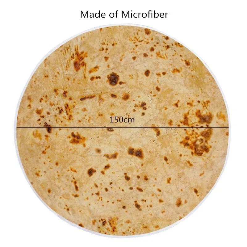 150cm Microfiber 4 Мягкое покрывало для тортилья, буррито, одеяло для дома, для сна, для отдыха, для путешествий, для пикника, кемпинга, теплое одеяло - Цвет: 150cm Microfiber 4