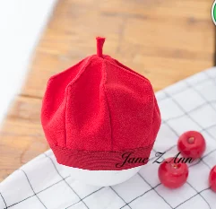 red hat Jane Z Ann новорожденный живописец тематический реквизит мини-блокнот для эскизов шляпа Палитра кистей детский реквизит для фотосъемки студийные аксессуары для фотосессии - Цвет: red hat