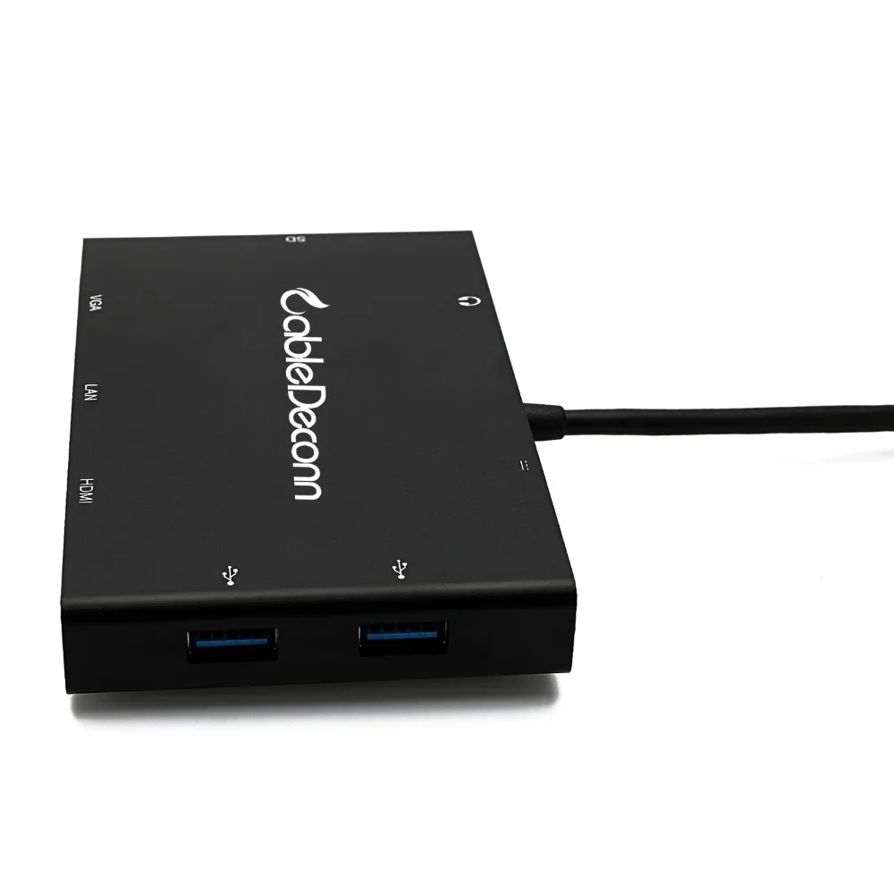 Thunderbolt 3 USB C к HDMI 4K VGA 2xusb 0 концентратор Gigabit Ethnernet RJ45 PD аудио 5 мм SD слот Hub адаптер|hdmi