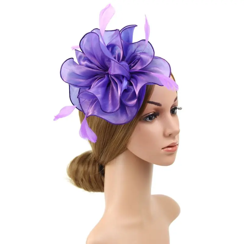 Женская винтажная Вуалетка с большими оборками 16 цветов однотонные чайные