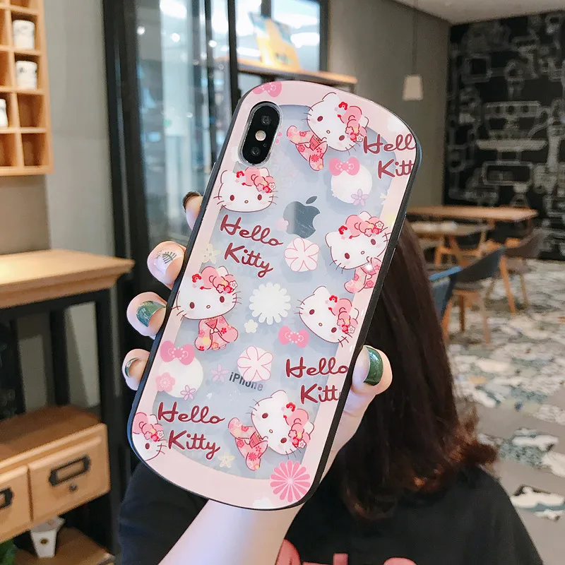 Для iphone 11 Pro Max прозрачный стеклянный милый котенок Модный чехол для телефона для iphone 6 6s 7 plus 8 plus X XR XS MAX чехол