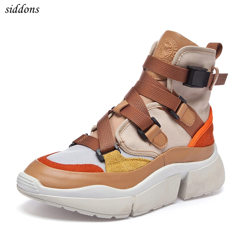 Siddons/2018 женские кроссовки на платформе женская обувь из коровьей кожи