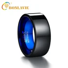 Кольцо из 100% вольфрамовой стали, Новое поступление, классическое мужское кольцо, ювелирное изделие, ширина 10 мм, полированное покрытие, черное, синее, для мужчин, обручальное кольцо