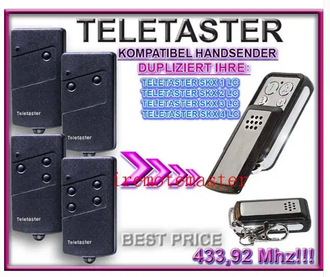 Пульт дистанционного управления Teletaster для SKX1LC SKX2LC SKX3LC SKX4LC 433 92 МГц бесплатная