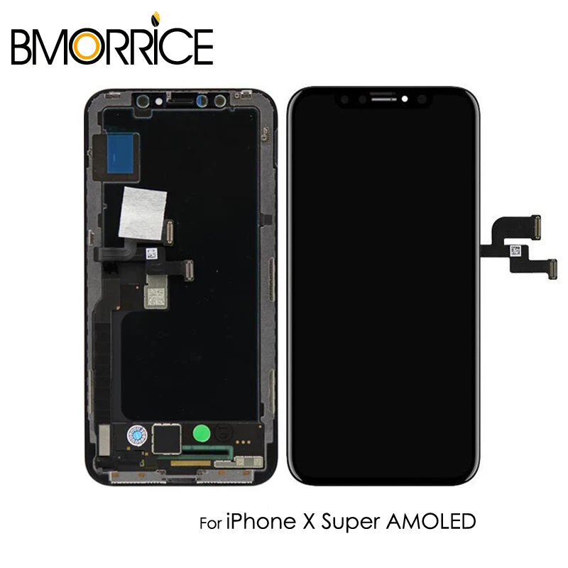 Супер AMOLED для iPhone X 10 ЖК дисплей OLED сенсорный экран дигитайзер полная сборка