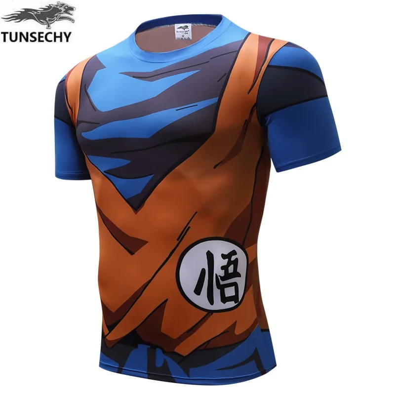 Мужская футболка с принтом Dragon ball повседневная мужская одежда для фитнеса